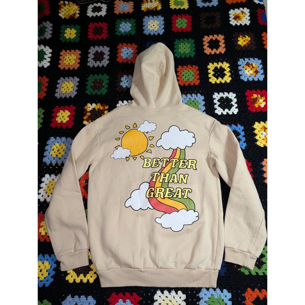 Chemistry Hoodie Mens Small Tan Sunny Days Earth Graphic Better Than Great Retro